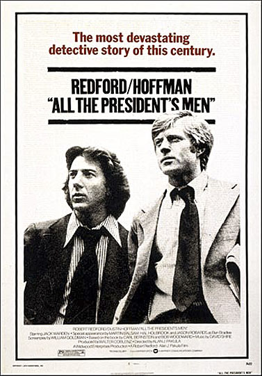 כרזת הסרט "כל אנשי הנשיא", עם רוברט רדפורד ודסטין הופמן