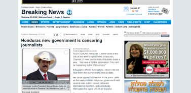 Honduras new government is censoring journalists - Breaking News - MiamiHerald.com