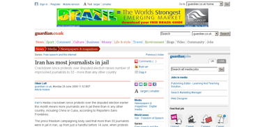 Iran has most journalists in jail Media guardian.co.uk