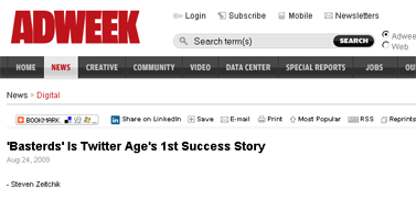 'Basterds' Is Twitter Age's 1st Success Story (1)