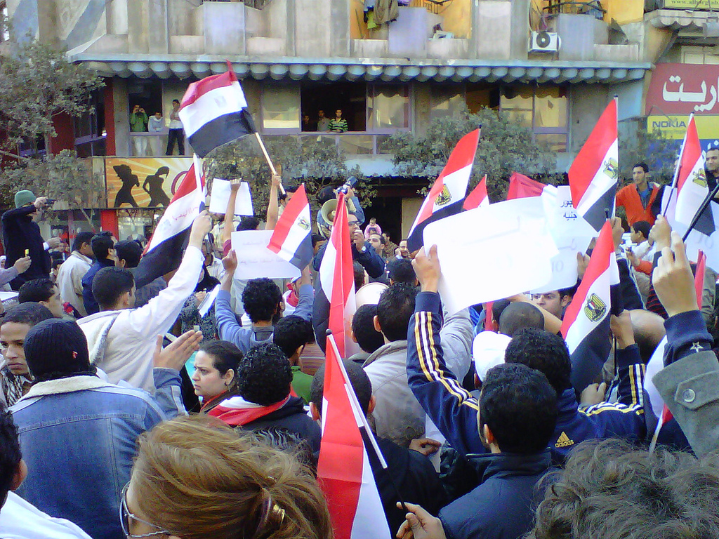 הפגנה במצרים, שלשום (צילום: Muhammad Ghafari, רשיון cc-by 2.0)