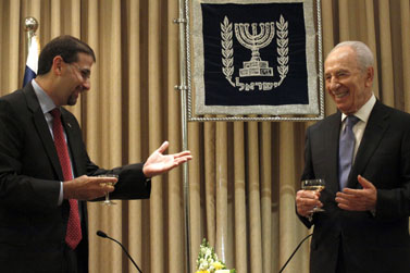 השגריר האמריקאי הנכנס, דן שפירו, נפגש עם הנשיא שמעון פרס. 3.8.11 (צילום: אורן נחשון)