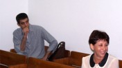 ליאורה גלט-ברקוביץ' וברוך קרא, היום באולם בית-המשפט בתל-אביב (צילום: "העין השביעית")