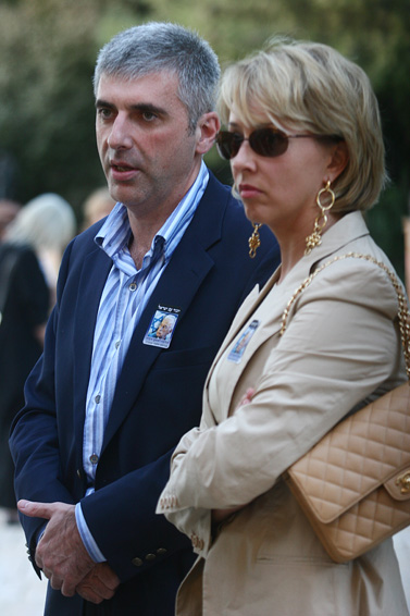 ליאוניד נבזלין ואשתו בטקס זיכרון ליצחק רבין. אוקטובר 2007 (צילום: אוראל כהן)