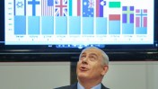 בנימין נתניהו, ראש ממשלת ישראל, אתמול במסיבת העיתונאים שהציגה את תוצאות תלמידי ישראל במבחנים בינלאומיים (צילום: אורן נחשון)