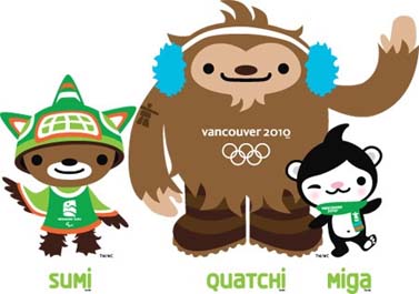 הקמיעות (המקוריים) של אולימפיאדת החורף בוונקובר