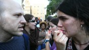 עימותים בין משתתפי מצעד הגאווה בירושלים והמוחים נגדו, יוני 2007 (צילום: נתי שוחט)