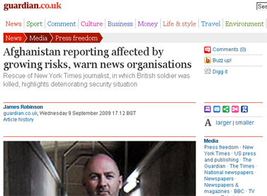 Afghanistan reporting affected by growing risks, warn news organisations  Media  The Guardian