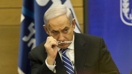 ראש ממשלת ישראל בנימין נתניהו בישיבת הליכוד, אתמול בכנסת (צילום: יונתן זינדל)