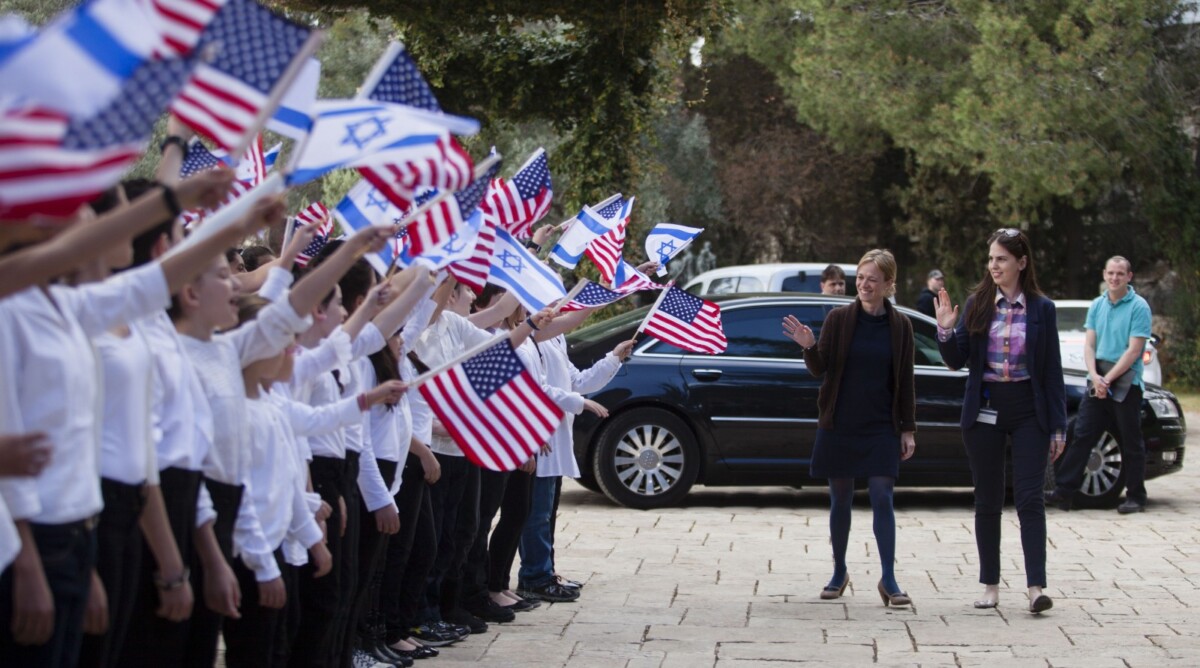 חזרה לקראת טקס קבלת פנים לנשיא ארה"ב ברק אובמה במשכן הנשיא בירושלים (צילום: פלאש 90)