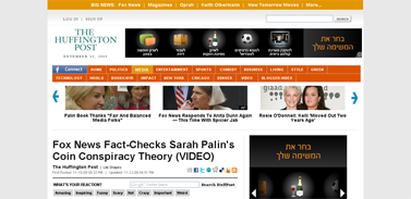 Fox News Fact-Checks Sarah Palin's Coin Conspiracy Theory (VIDEO)