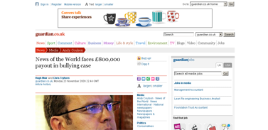 News of the World faces £800,000 payout in bullying case Media The Guardian