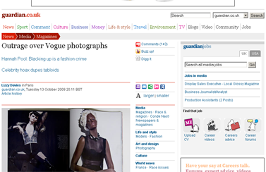 Outrage over Vogue photographs Media The Guardian