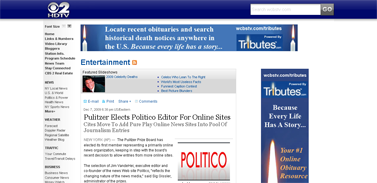 Pulitzer Elects Politico Editor For Online Sites - wcbstv.com