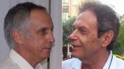 מנהל קול-המוזיקה אריה יאס (מימין) ומנהל קול-ישראל מיקי מירו (צילומים: דף הפייסבוק של קול-המוזיקה ו"העין השביעית")