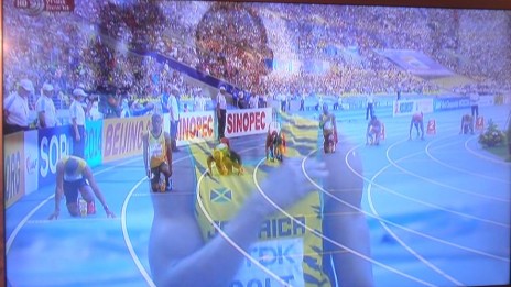שידורי אליפות העולם באתלטיקה בערוץ 1 (צילום מסך)
