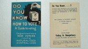 חוברת הדרכה לבחירות באוסטרליה (צילום: מוזיאון ההגירה באדלייד, רישיון cc-by-nc)