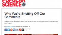 הודעת עורכת אתר "פופולר סיינס" על הפסקת פרסום תגובות באתר