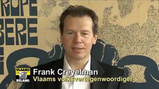 פרנק קריילמן, חבר מפלגת הימין הקיצוני "האינטרס הפלמי" (צילום מסך)