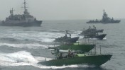 צי הספינות הישראלי שלכד את ספינת הנשק קלוז-סי בלב ים, 5.3.14 (צילום: דובר צה"ל)