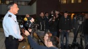 מפכ"ל המשטרה יוחנן דנינו במסיבת עיתונאים מחוץ למטה המשטרה בתל-אביב, 16.1.14 (צילום: גדעון מרקוביץ')