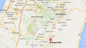 קריית-ארבע, דרומית לירושלים (ולקו הירוק), מתוך Google Maps
