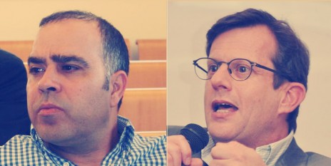 מנכ"ל ynet אבי בן-טל (משמאל) והעורך ערן טיפנברון (צילומים: "העין השביעית" ויהודה שגב)