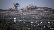 הפצצות מעבר לגבול עם סוריה, רמת הגולן, 16.6.15 (צילום: באסל עווידאת)