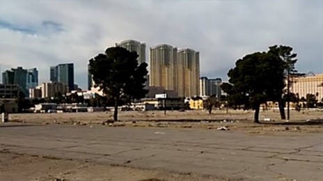 המתחם בלאס-וגאס בו שלדון אדלסון מעוניין להקים אצטדיון ספורט (צילום מסך)