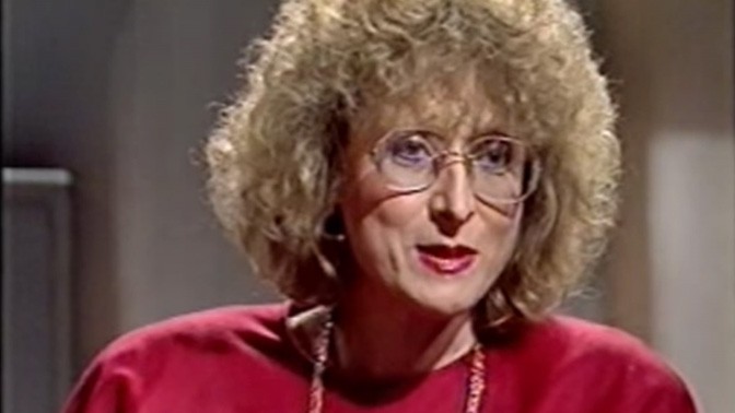 טטיאנה הופמן, 1989 (צילום מסך מראיון עם רם עברון בערוץ הראשון)