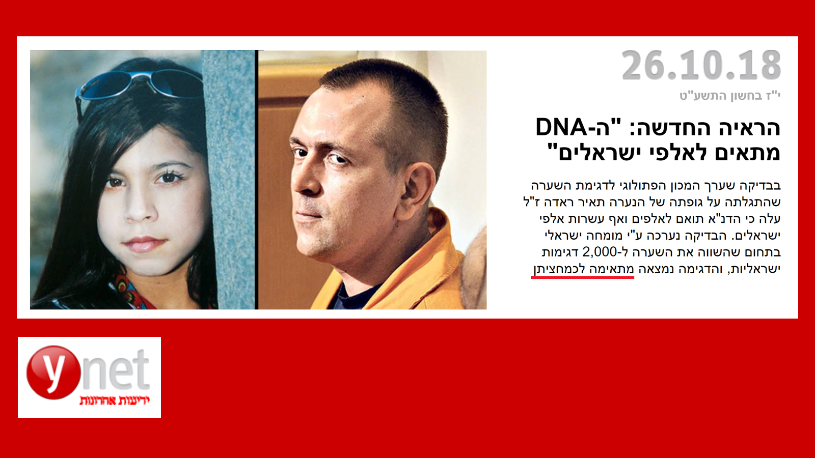 התיקונים: ב-ynet מתבלבלים באחוזים בכותרת הראשית על תאיר ראדה ורומן זדורוב | העין השביעית