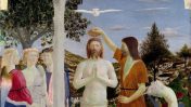 פיירו דה לה פרנצ'סקה, "הטבלתו של ישו", 1448 בקירוב (נחלת הכלל)