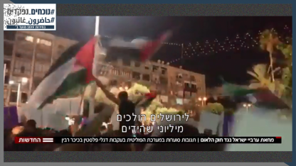 סיקור הפגנה נגד חוק הלאום, חדשות 12, 11.8.2018