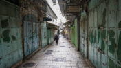רחובות ריקים בעיר העתיקה בירושלים, 23.3.20 (צילום: יוסי זמיר)