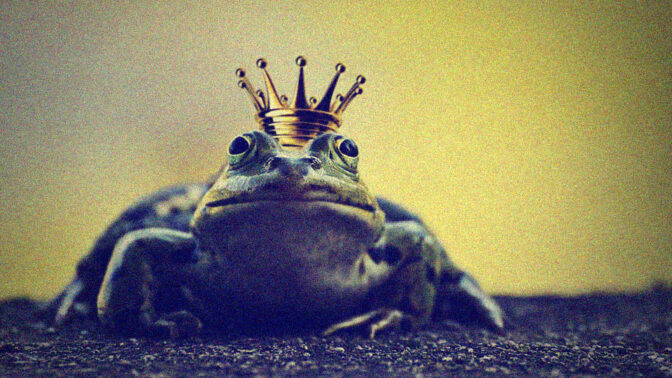 צפרדע עם כתר (צילום מעובד: רישיון CC0)