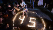 נרות לזכרם של הרוגי האסון במירון, כיכר רבין בת"א, 2.5.2021 (צילום: תומר נויברג)