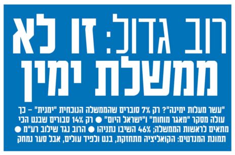 כותרת הידיעה הראשית של "ישראל היום", היום
