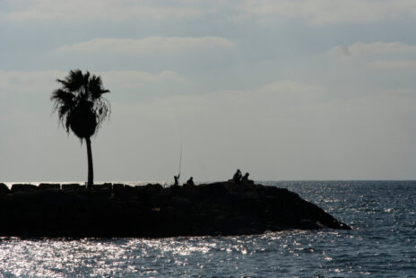 דייגים בחוף חיפאי (צילום: מתניה טאוסיג)