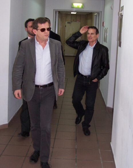 ערן טיפנברון ויון פדר בבית-הדין לעבודה, 2012 (צילום: "העין השביעית")