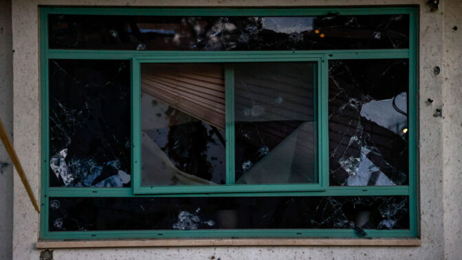 הרס בקיבוץ בארי לאחר מתקפת הטרור של חמאס, 11.10.23 (צילום: חיים גולדברג)
