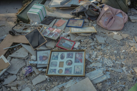 ההרס שהותירה פלישת חמאס בקיבוץ בארי, 14.10.2023 (צילום: אריק מרמור)