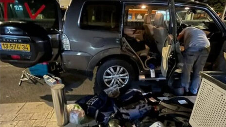 רכב ה-BB שנעצר על-ידי משטרת ישראל, כפי שפורסם על ידי ה-BBC