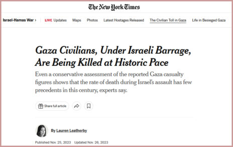 כותרות הכתבה ב"ניו יורק טיימס" (צילום מסך)