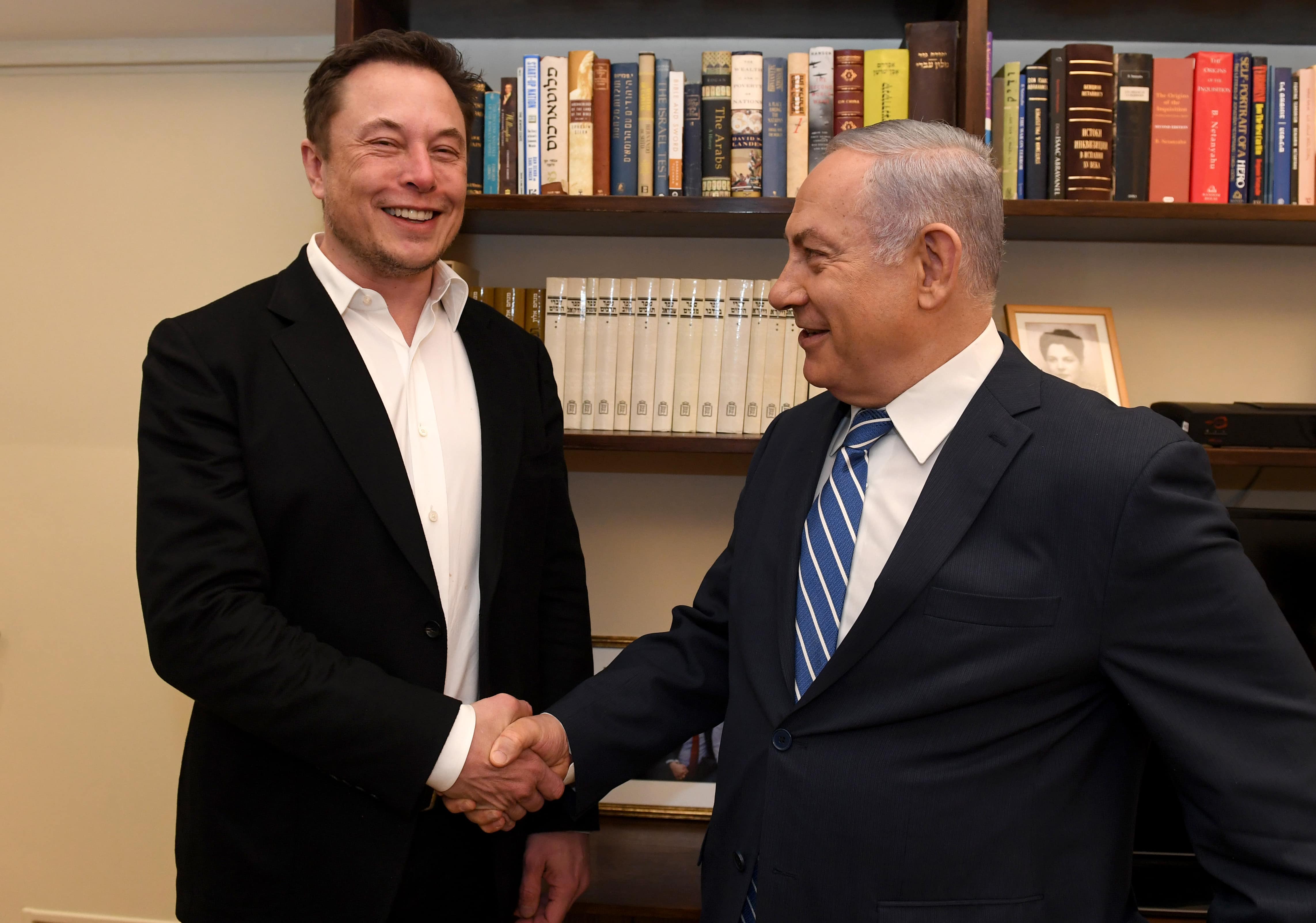 אילון מאסק עם ראש ממשלת ישראל, בנימין נתניהו. מעון ראש הממשלה בירושלים, מרץ 2018 (צילום: חיים צח, לע"מ)