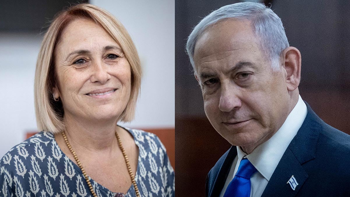 רה"מ בנימין נתניהו, נאשם מס' 1 במשפט המו"לים, והדס קליין, עדה מרכזית ב"תיק 1000" (צילומים: חיים גולדברג ויונתן זינדל) רה"מ בנימין נתניהו, נאשם מס' 1 במשפט המו"לים, והדס קליין, עדה מרכזית ב"תיק 1000" (צילומים: חיים גולדברג ויונתן זינדל)