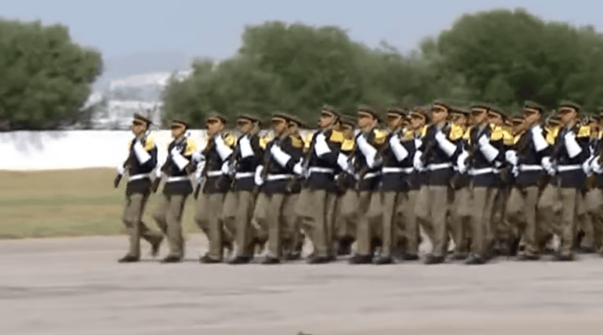 מצעד צבאי בטוניס (צילום מסך) מצעד צבאי בטוניס (צילום מסך)