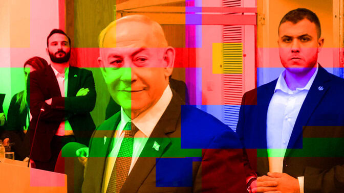 רה"מ בנימין נתניהו בפתח יום עדותו הראשון במשפטו הפלילי, 10.12.24 (צילום מקורי: אורן פרסיקו)