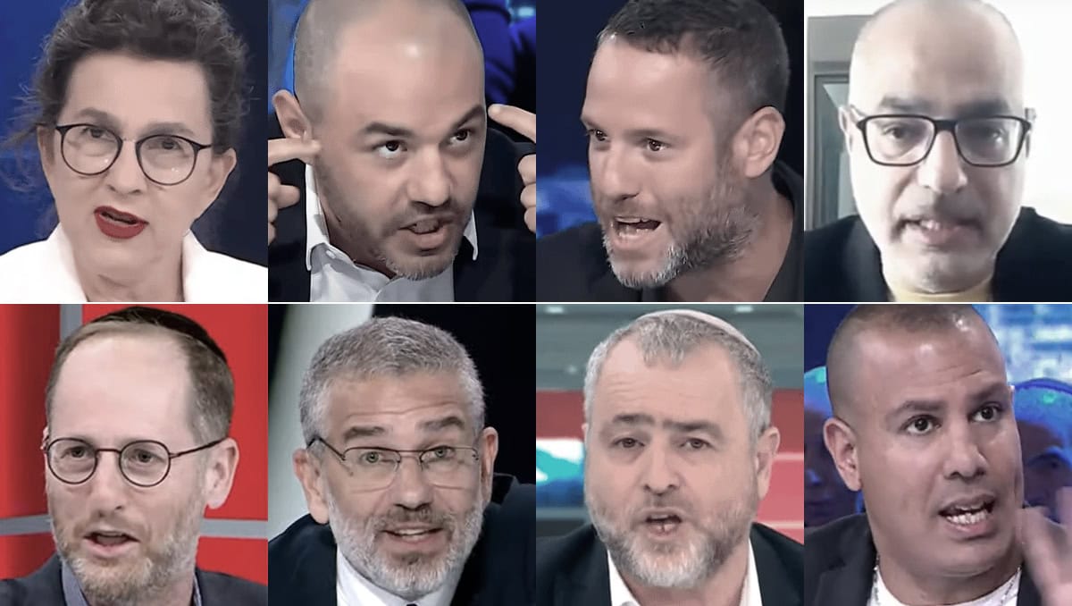 שדרנים בערוץ 14, מימין למעלה בכיוון השעון: משה כהן-אליה, דרור קפאח, שמעון ריקלין, ינון מגל, ידידיה מאיר, עירית לינור, איתמר פליישמן, יותם זמרי (צילומי מסך משידורי הערוץ) שדרנים בערוץ 14, מימין למעלה בכיוון השעון: משה כהן-אליה, דרור קפאח, שמעון ריקלין, ינון מגל, ידידיה מאיר, עירית לינור, איתמר פליישמן, יותם זמרי (צילומי מסך משידורי הערוץ)