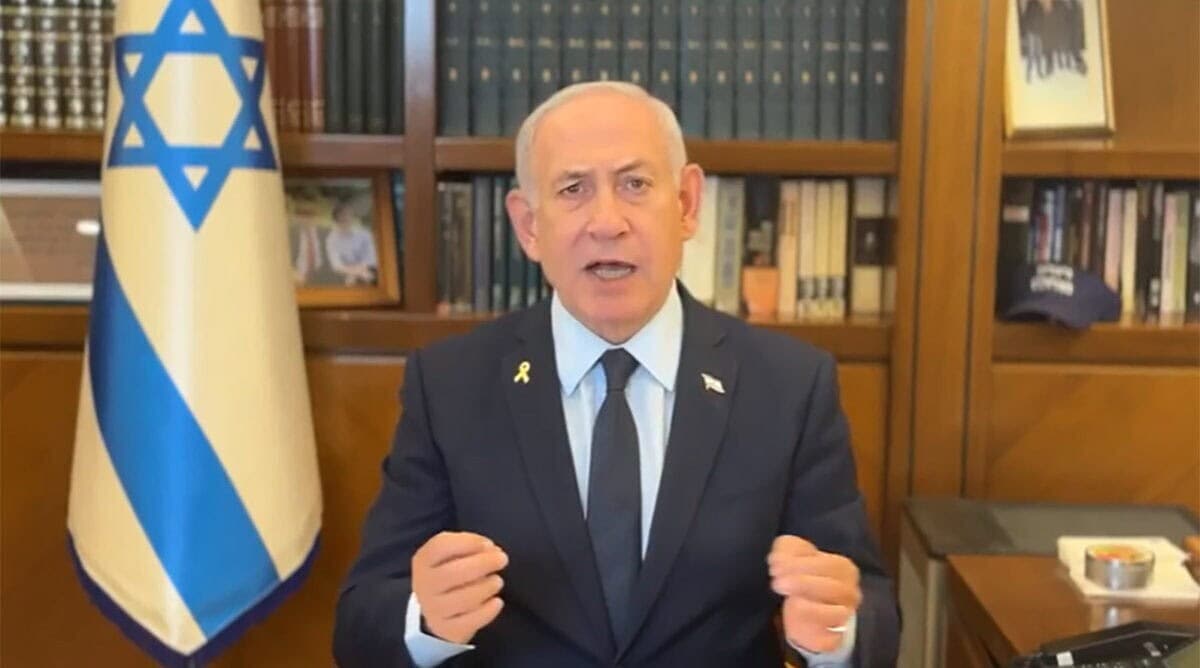 Prime Minister and defendant Netanyahu spreads the conspiracy theory "traitors from within", regarding the investigation of the Qatari connection in his office by the Shin Bet, 22.3.25 (screenshot) Prime Minister and defendant Netanyahu spreads the conspiracy theory "traitors from within", regarding the investigation of the Qatari connection in his office by the Shin Bet, 22.3.25 (screenshot)