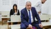 יו"ר ישראל-ביתנו אביגדור ליברמן, לפני אחד הדיונים בקובלנה הפלילית שהגיש נגד יוסי כמיסה, ביהמ"ש המחוזי בפתח-תקווה, 8.5.24 (צילום: פלאש90)